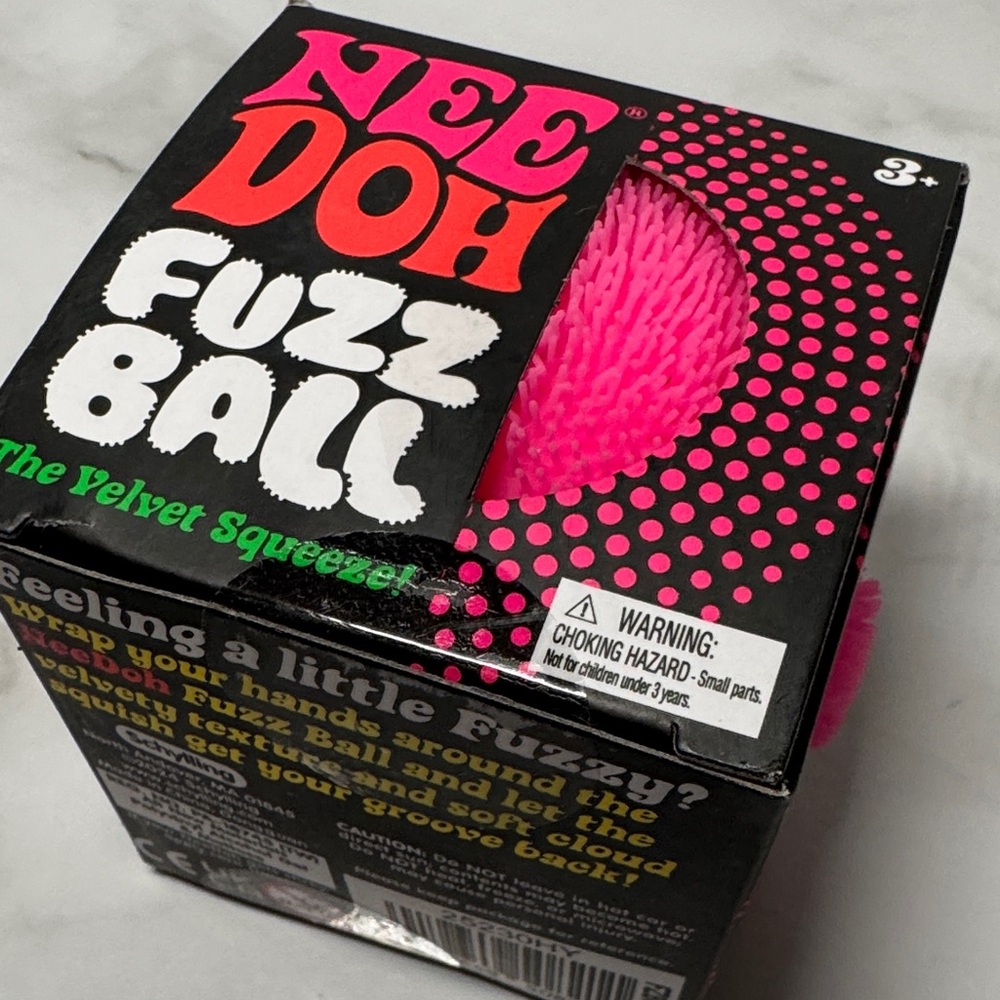 NeeDoh Fuzz Ball - Pink. Velvet Squeeze. New - Picture 10 of 14